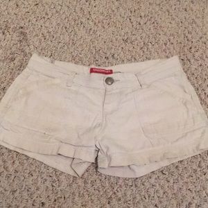White Soft Jean Shorts
